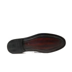 Croco Penny Leather Brown