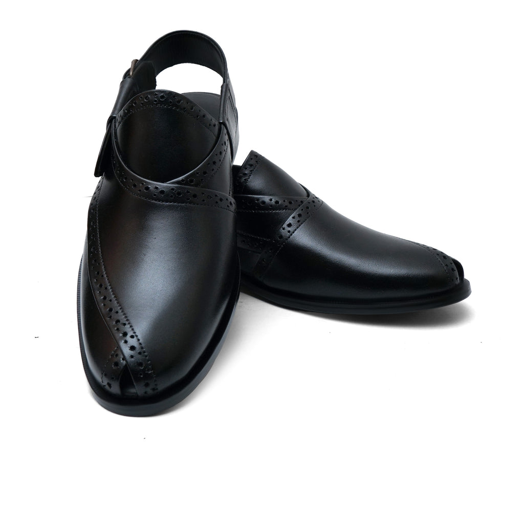 Peshawari Chappals 01-Black