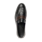 Croco Penny Leather Black